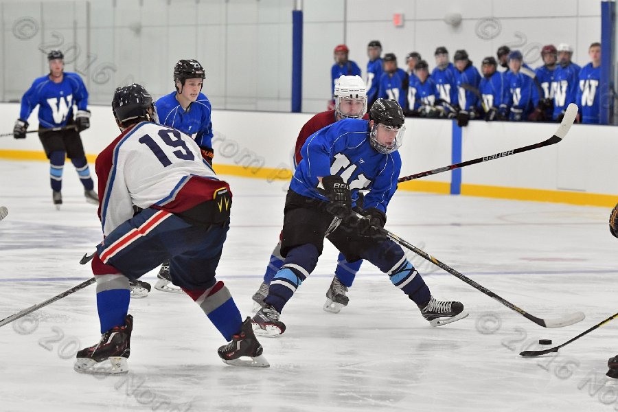 Wheaton College Men\'s Ice Hockey vs Middlesex Community College. - Photo By: KEITH NORDSTROM